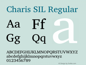 Charis SIL Regular Version 5.000图片样张