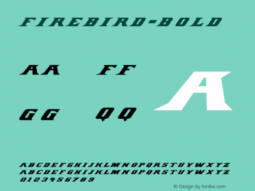 Firebird-Bold ☞ Version 1.000;com.myfonts.cerri-antonio.Firebird.bold.wfkit2.421Z Font Sample