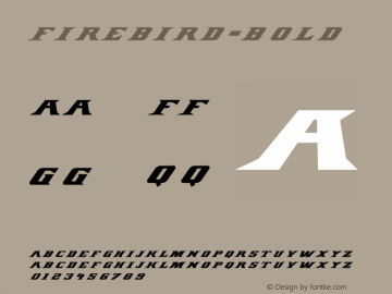 Firebird-Bold ☞ Version 1.000;com.myfonts.cerri-antonio.Firebird.bold.wfkit2.421Z图片样张