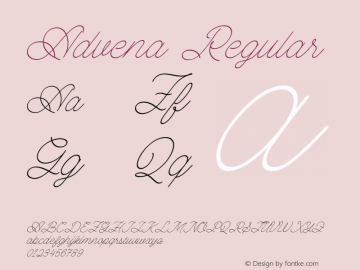 Advena Regular 1.000 Font Sample