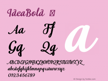 IdeaBold ☞ Version 1.000;com.myfonts.easy.eurotypo.idea.bold.wfkit2.version.4ebM图片样张