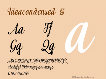 Ideacondensed ☞ Version 1.000;com.myfonts.eurotypo.idea.condensed.wfkit2.4ebL图片样张