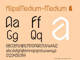 KlipaMedium-Medium ☞ Version 1.000;com.myfonts.eurotypo.klipa.medium.wfkit2.413D图片样张