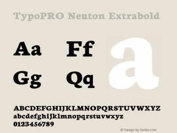 TypoPRO Neuton Extrabold Version 1.43图片样张