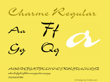 Charme Regular 001.000 Font Sample