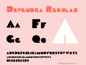 Devendra Regular Converted from C:\TTFONTS\DEVENDRA.TF1 by ALLTYPE图片样张