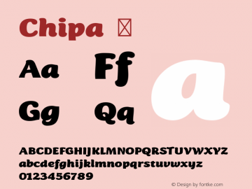Chipa ☞ Version 1.000;com.myfonts.eurotypo.chipa.regular.wfkit2.3NDW Font Sample