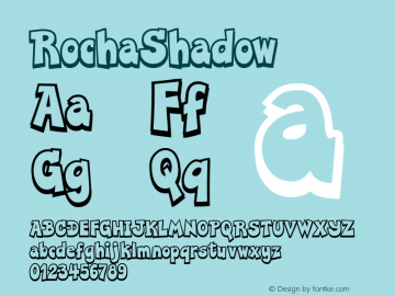 RochaShadow ☞ Version 001.001;com.myfonts.eurotypo.rocha.shadow.wfkit2.3W4X Font Sample