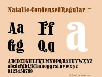 Natalie-CondensedRegular ☞ Version 1.000;com.myfonts.eurotypo.natalie.cond-regular.wfkit2.3Co9图片样张