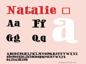 Natalie ☞ Version 1.000;com.myfonts.eurotypo.natalie.regular.wfkit2.3FSg Font Sample