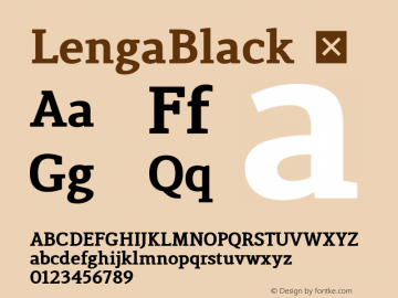 LengaBlack ☞ Version 1.001;com.myfonts.eurotypo.lenga.black.wfkit2.3Sae Font Sample