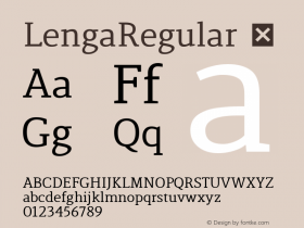 LengaRegular ☞ Version 1.001;com.myfonts.easy.eurotypo.lenga.regular.wfkit2.version.3Saq Font Sample