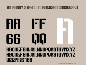 ToughGuy Stencil Condensed Consensed com.myfonts.highground.tough-guy.stencil-condensed.wfkit2.3PRi图片样张