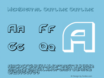 NewDigital Outline Outline Macromedia Fontographer 4.1.4 2/7/05图片样张