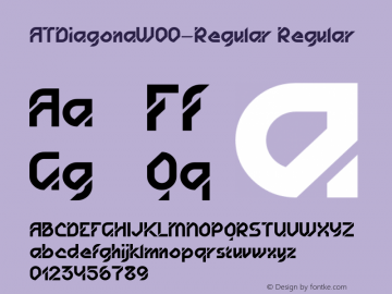 ATDiagonaW00-Regular Regular Version 1.00 Font Sample