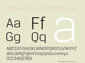 Breuer Text Light Regular Version 2.000图片样张
