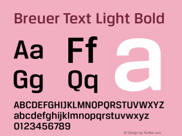 Breuer Text Light Bold Version 2.000图片样张