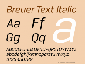 Breuer Text Italic Version 2.000图片样张