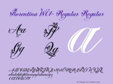FiorentinaW01-Regular Regular Version 1.10 Font Sample