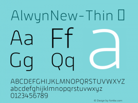 AlwynNew-Thin ☞ Version 5.000;com.myfonts.moretype.alwyn-new.thin.wfkit2.3ugJ图片样张