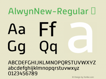 AlwynNew-Regular ☞ Version 5.000;com.myfonts.moretype.alwyn-new.regular.wfkit2.3ugj图片样张