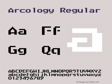 Arcology Regular Version 1.0 Font Sample