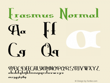 Erasmus Normal 001.001 Font Sample