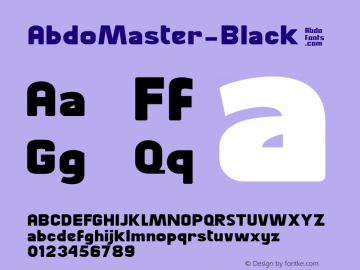 AbdoMaster-Black ☞ Version 2.009;com.myfonts.easy.abdo-fonts.abdo-master.black.wfkit2.version.4cWt Font Sample