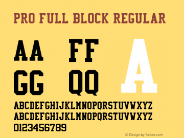 Pro Full Block Font Profullblock Font Pro Full Block Version 1 00 November 7 14 Initial Release Font Ttf Font Uncategorized Font Fontke Com