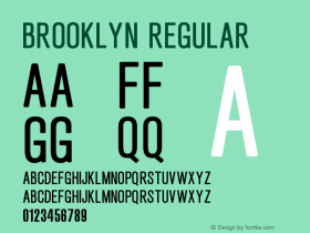 Brooklyn Regular Version 1.00 November 7, 2014, initial release图片样张