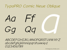 TypoPRO Comic Neue Oblique Version 1.000图片样张