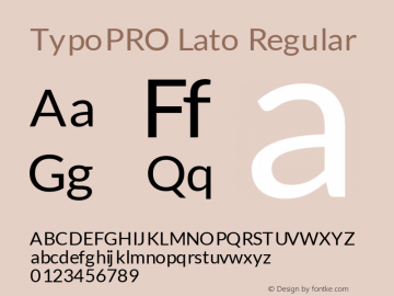 TypoPRO Lato Regular Version 1.105; Western+Polish opensource图片样张