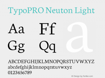 TypoPRO Neuton Light Version 1.43图片样张