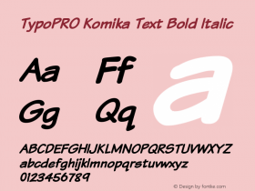 TypoPRO Komika Text Bold Italic 2.0图片样张