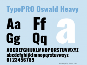 TypoPRO Oswald Heavy 3.0; ttfautohint (v0.95) -l 8 -r 50 -G 200 -x 0 -w 