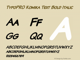 TypoPRO Komika Text Bold Italic 2.0图片样张