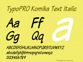 TypoPRO Komika Text Italic 2.0图片样张