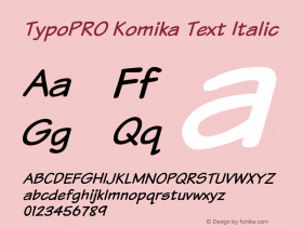 TypoPRO Komika Text Italic 2.0图片样张