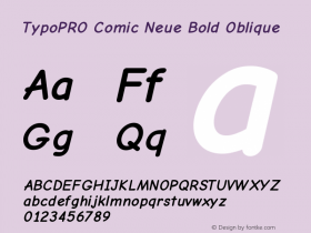 TypoPRO Comic Neue Bold Oblique Version 1.000图片样张