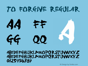 To forgive Regular http://hjem.get2net.dk/jfischer/图片样张