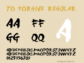 To forgive Regular 2图片样张