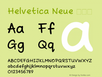 Helvetica Neue 细斜体 10.0d35e1 Font Sample