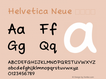 Helvetica Neue 超细斜体 10.0d35e1 Font Sample