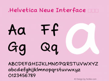 .Helvetica Neue Interface 超细体 10.0d35e1图片样张