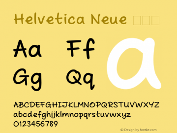 Helvetica Neue 瘦斜体 10.0d35e1图片样张