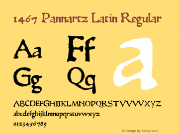 1467 Pannartz Latin Regular Version 1.00图片样张