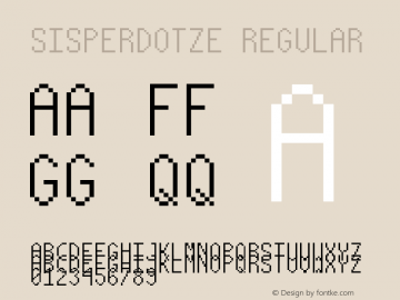 Sisperdotze Regular Version 0  Font Sample