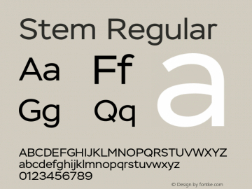 Stem Regular Version 1.000图片样张