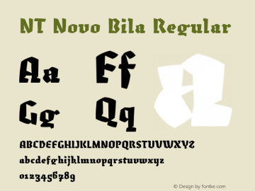 NT Novo Bila Regular version 1 2012;com.myfonts.novotypo.nt-novo.bila.wfkit2.3S5X图片样张