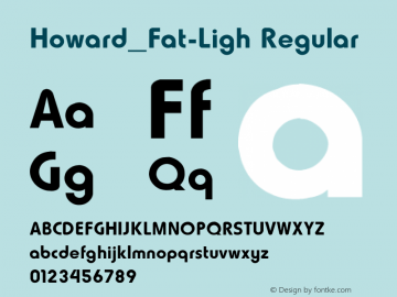 Howard_Fat-Ligh Regular Converted from E:\TTFONTS\HOWARD_F.TF1 by ALLTYPE图片样张